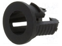 LED holder; 3mm; one-piece; black; UL94V-2; L: 5.1mm; Mat: polyamide