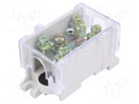 Terminal block; screw terminal; ways: 1; 25mm2; Colour: grey; 101A