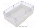 Enclosure: multipurpose; X: 164mm; Y: 222mm; Z: 75mm; polycarbonate