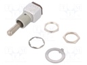 Switch: toggle; Pos: 3; SPDT; ON-OFF-ON; 5A/125VAC; 5A/30VDC