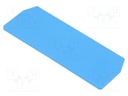End/partition plate; Application: ZDU1.5/4AN; blue; wemid