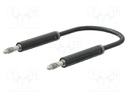 Test lead; 60VDC; 30VAC; 19A; banana plug 4mm,both sides; Len: 1m