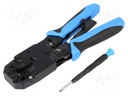 Tool: for RJ plug crimping