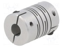 Coupling; Ø: 16mm; Ø1: 16mm; Ø2: 6mm; aluminium