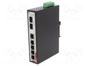 Switch Ethernet; unmanaged; Number of ports: 7; 12÷48VDC; 7W; IP30