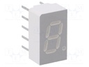 Display: LED; 7-segment; 7.62mm; 0.3"; No.char: 1; yellow; cathode
