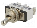 Switch: toggle; Pos: 2; SPST; ON-(ON); 15A/250VAC; 5A/25VDC