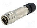 Connector: circular; PT; plug; male; PIN: 3; with cable gland; 7.5A