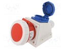 Connector: AC supply 3-phase; socket; female; 16A; 400VAC; IP67