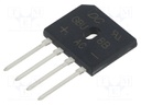 Bridge rectifier: single-phase; Urmax: 100V; If: 8A; Ifsm: 200A