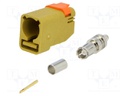 Plug; FAKRA II SMB; female; straight; RG174,RG316; crimped; yellow