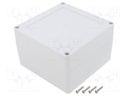 Enclosure: multipurpose; X: 120mm; Y: 120mm; Z: 75mm; ZP; ABS; gasket