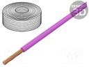 Wire; FLRYW-B; stranded; Cu; 0.75mm2; PVC; pink; 60V; 100m; Class: 5