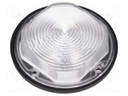 LED lens; round; Mat: silicone; transparent; Colour: black; H: 23mm