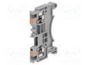 Splice terminal: rail; 0.2÷1.5mm2; ways: 1; terminals: 2; grey; TS35