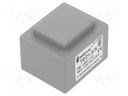 Transformer: encapsulated; 1.5VA; 230VAC; 12V; 125mA; Mounting: PCB