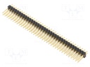 Pin header; male; PIN: 72; straight; 2.54mm; THT; 2x36; gold-plated