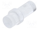 Fiber for LED; round; Ø3mm; Front: flat; straight