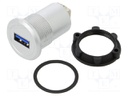 Adapter; for panel mounting,rear side nut; USB 3.0; Thread: M22