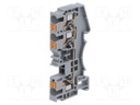 Splice terminal: rail; DS; for DIN rail mounting; spring clamp
