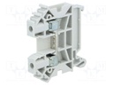 Splice terminal: rail; 0.5÷6mm2; ways: 1; terminals: 2; grey; TS35
