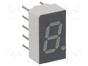 Display: LED; 7-segment; 7.62mm; 0.3"; No.char: 1; green; anode