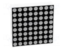Display: LED; matrix; 8x8; red; 11mcd; anode; 32x32mm
