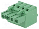 Pluggable terminal block; 5mm; ways: 4; straight; plug; female