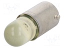 LED lamp; yellow; BA9S; 220VDC