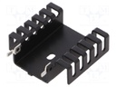 Heatsink: extruded; U; TO218,TO220; black; L: 41.2mm; W: 43.2mm