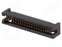Socket; IDC; male; PIN: 40; straight; THT; gold flash; 1.27mm