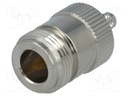Plug; N; female; straight; 50Ω; crimped; for cable; teflon