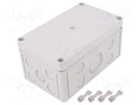 Enclosure: multipurpose; X: 110mm; Y: 180mm; Z: 90mm; PK; light grey
