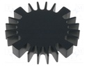 Heatsink; LED; Ø: 60mm; H: 10mm; 2.1K/W; Colour: black