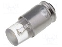 LED lamp; warm white; S5,7s; 28VDC; No.of diodes: 1; 8mA