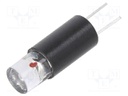 LED lamp; red; 5÷6VDC; No.of diodes: 1; -30÷75°C; 5mm; Bulb: T1 3/4