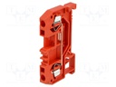 Splice terminal: rail; 0.08÷2.5mm2; ways: 1; terminals: 2; red; 800V