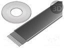 Wire: ribbon; 0.635mm; solid; Cu; 16x30AWG; Al foil; polyolefine