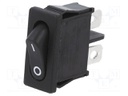 SWITCH, ROCKER, SPST, 10A, 125VAC, BLACK