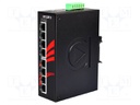 Industrial module: switch PoE Ethernet; unmanaged; 12÷36VDC