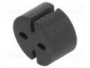Spacer sleeve; LED; Øout: 5.1mm; ØLED: 3mm,5mm; black; UL94V-0