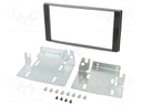 Radio mounting frame; Subaru; 2 DIN; black gloss