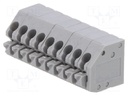 PCB terminal block; angled 45°; 3.5mm; ways: 9; on PCBs; terminal