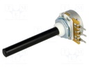 Potentiometer: shaft; single turn; 47kΩ; ±20%; 0.4W; linear; 6mm