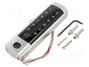 RFID combination lock; wall mount; 12÷24VDC; IP68; -40÷60°C