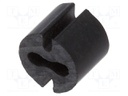 Spacer sleeve; LED; Øout: 4.8mm; ØLED: 3mm; L: 4mm; black; UL94V-0