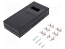 Enclosure: multipurpose; X: 93mm; Y: 190mm; Z: 41mm; ABS; black