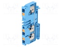 Splice terminal: rail; 6mm2; ways: 1; terminals: 3; blue; wemid; TS35