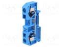 Splice terminal: rail; 0.2÷16mm2; ways: 1; terminals: 2; blue; 800V