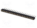Socket; pin strips; female; PIN: 20; turned contacts,low profile